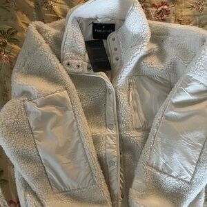 Fabletics Cream Teddy Jacket